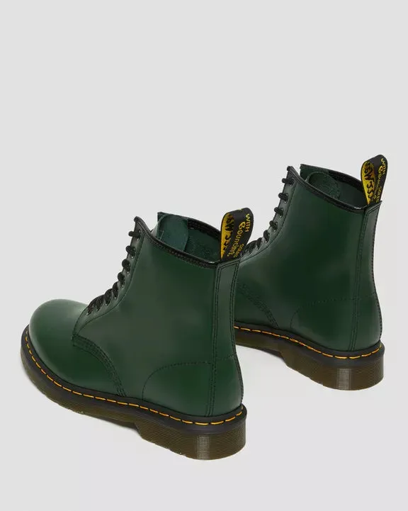 1460 Green Leather Lace Up Boots