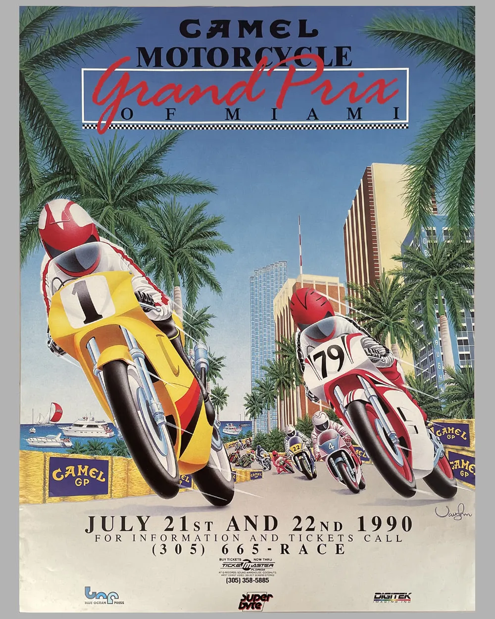 1990 Motorcycle Grand Prix of Miami official poster