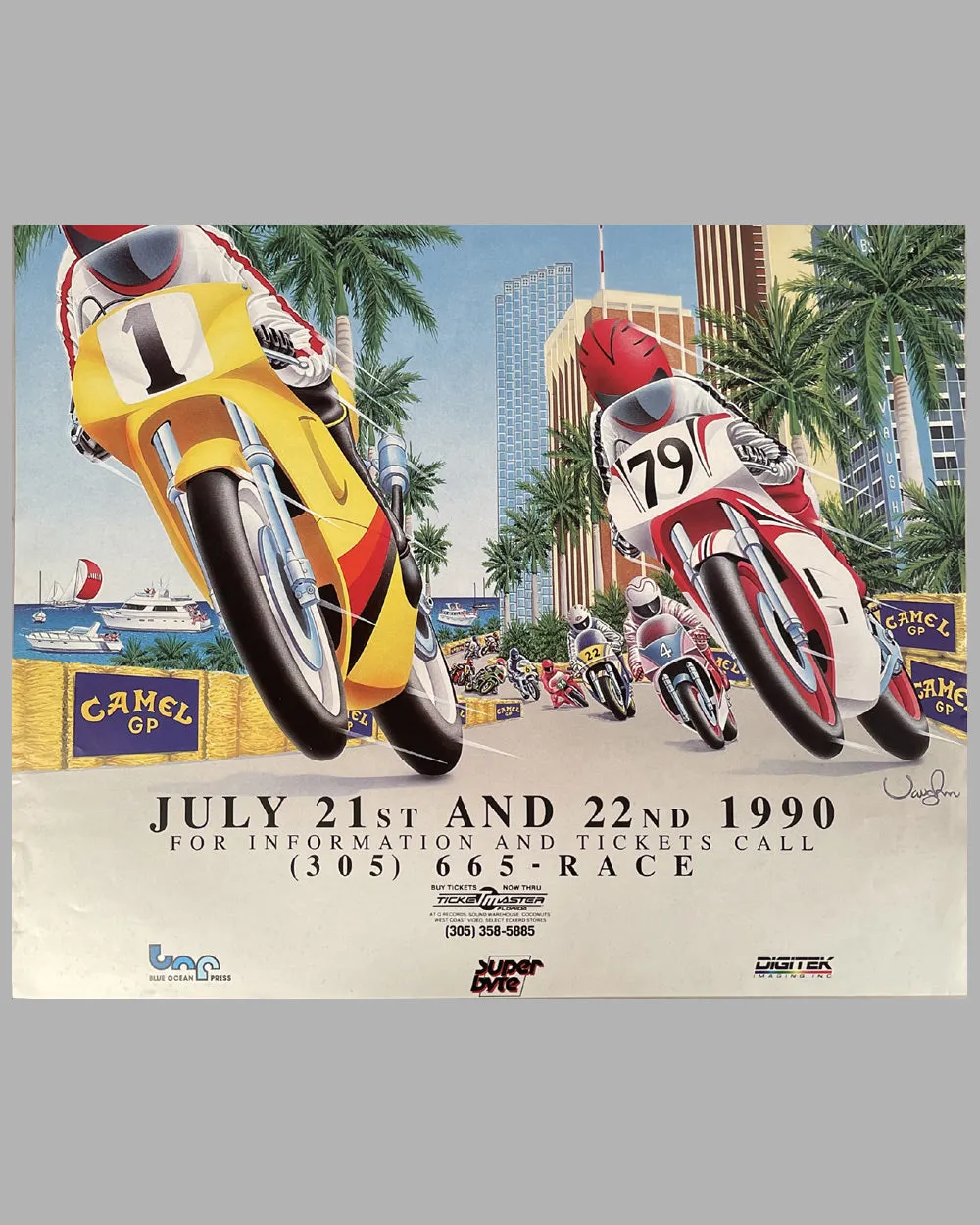 1990 Motorcycle Grand Prix of Miami official poster