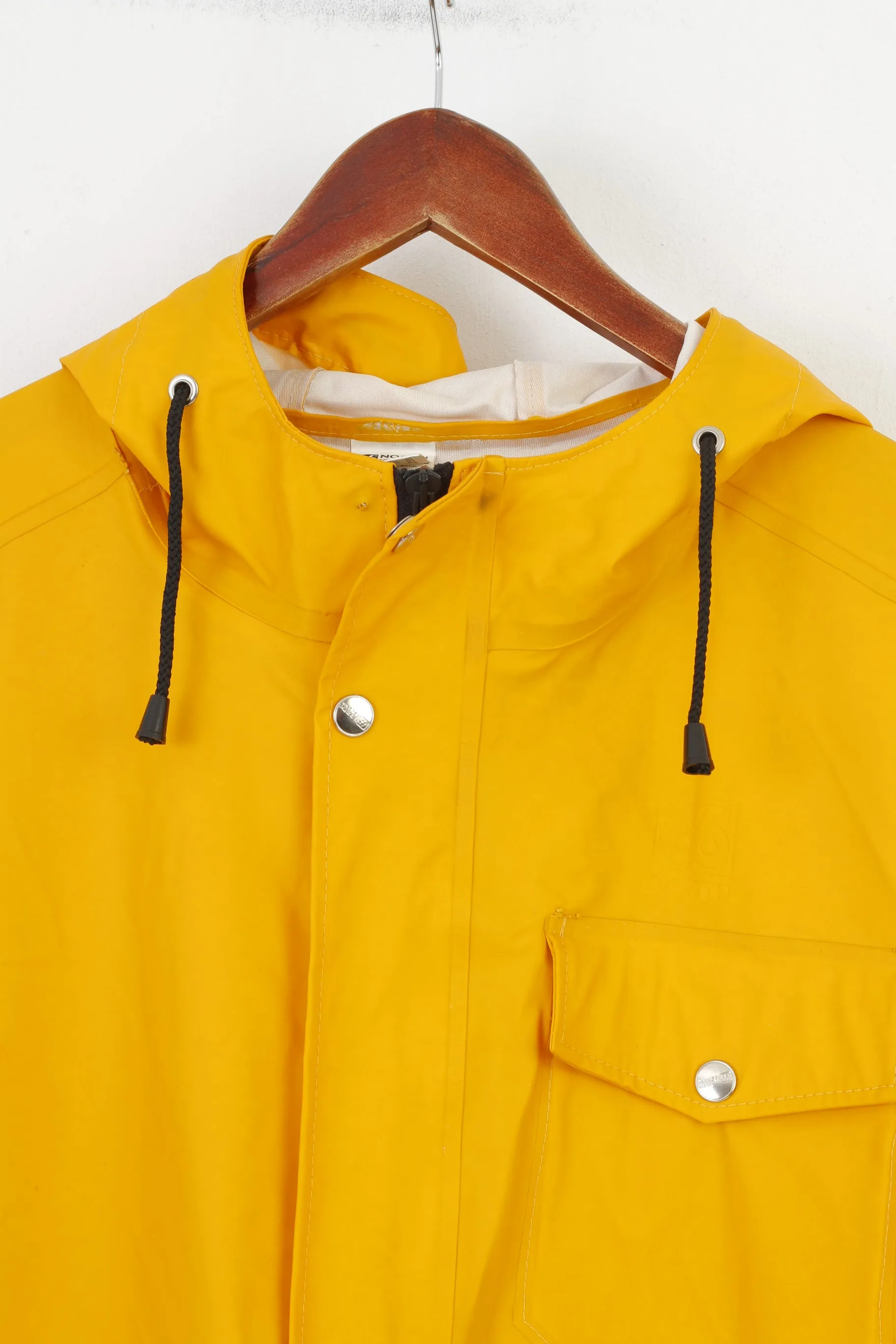 66 North Iceland Men 2XL Raincoat Set Hat Yellow Hood Full Zipper Polyamid Pockets Vintage Waterproof Top