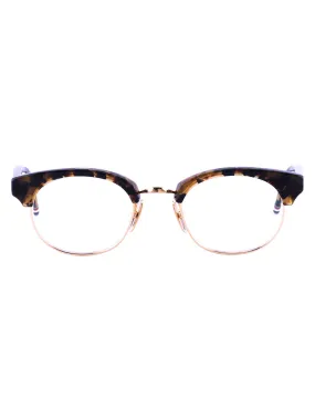 702A-205 Brown Tortoise and 12K Gold Oval Eyeglasses