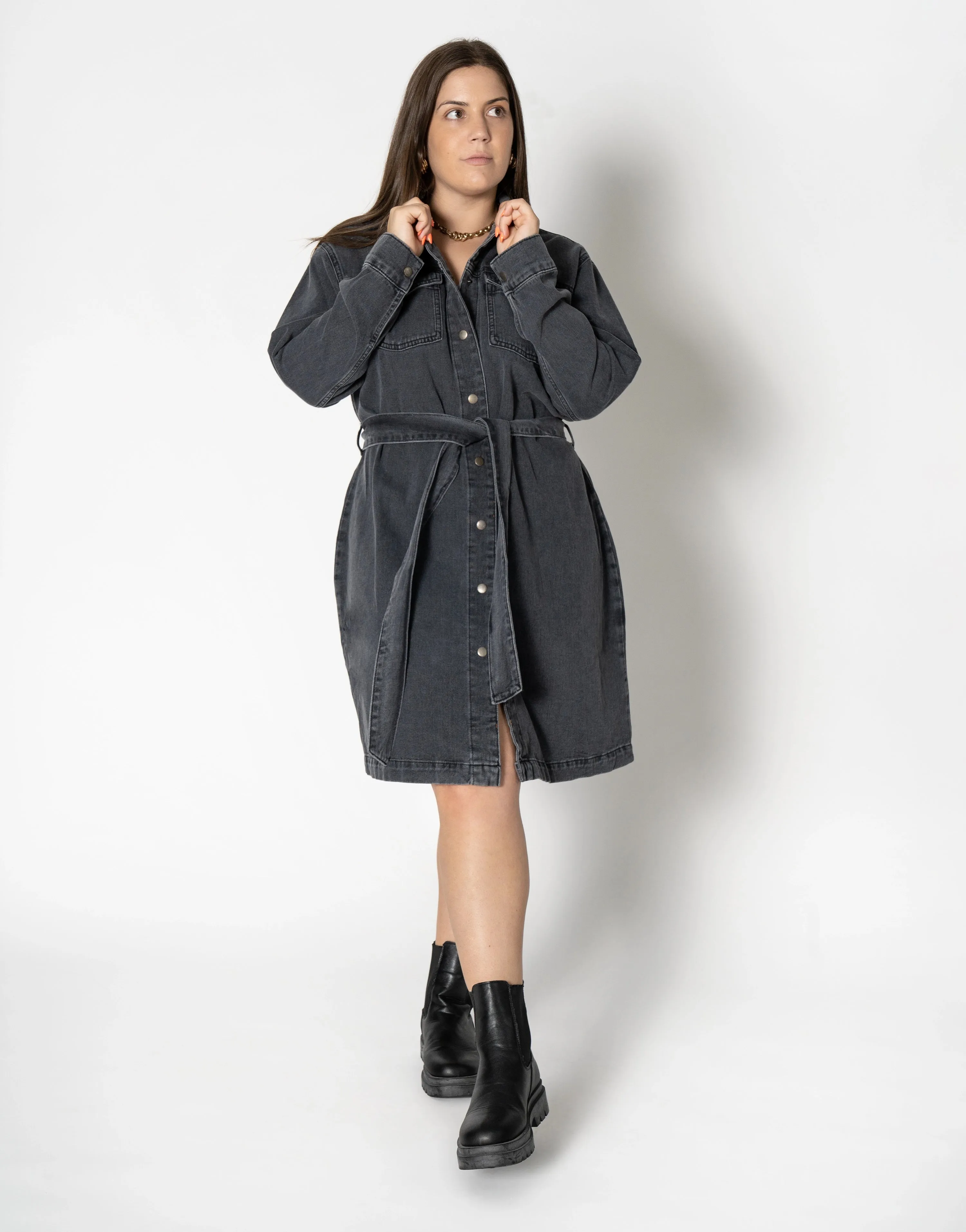 Above Knee Denim Dress