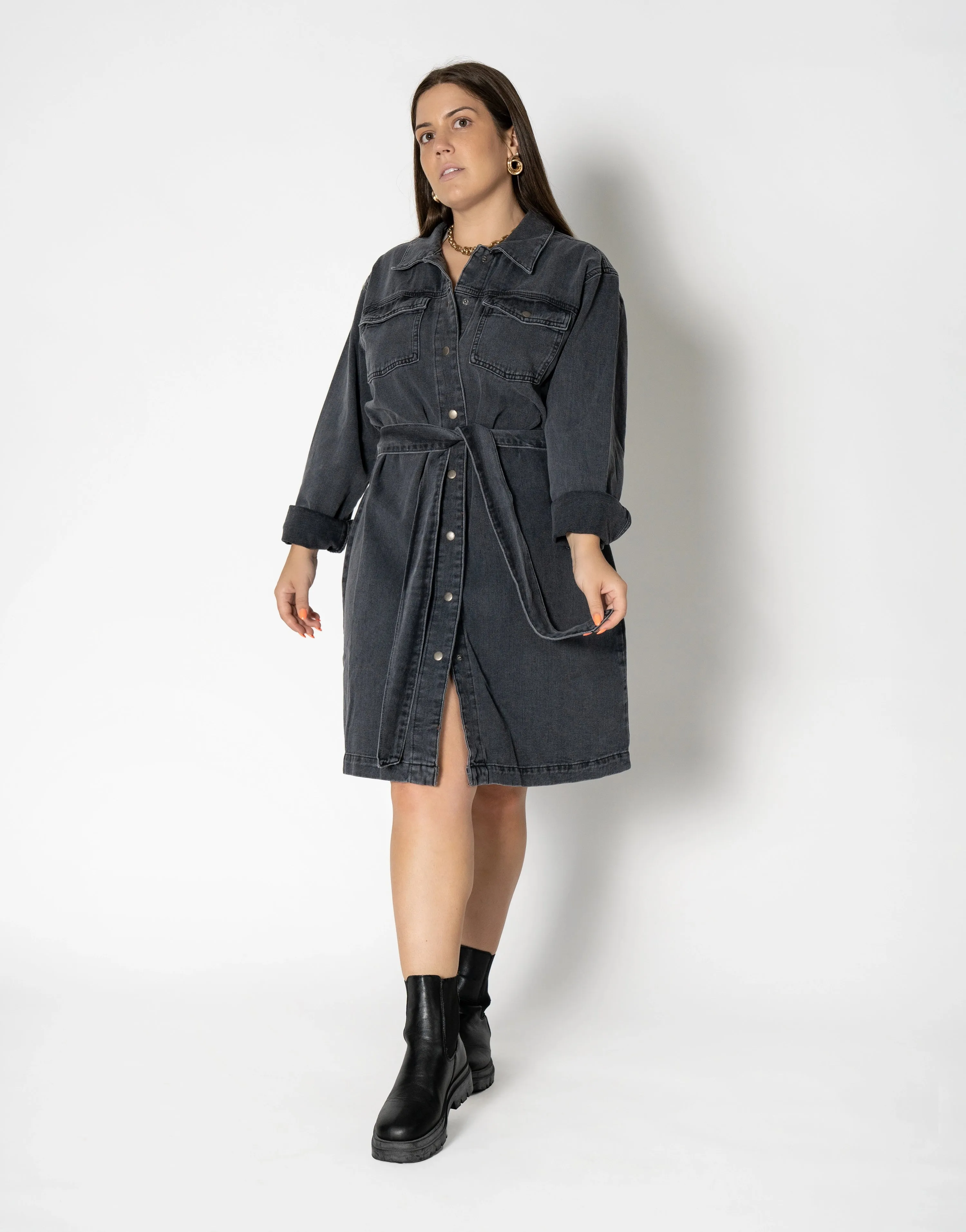 Above Knee Denim Dress