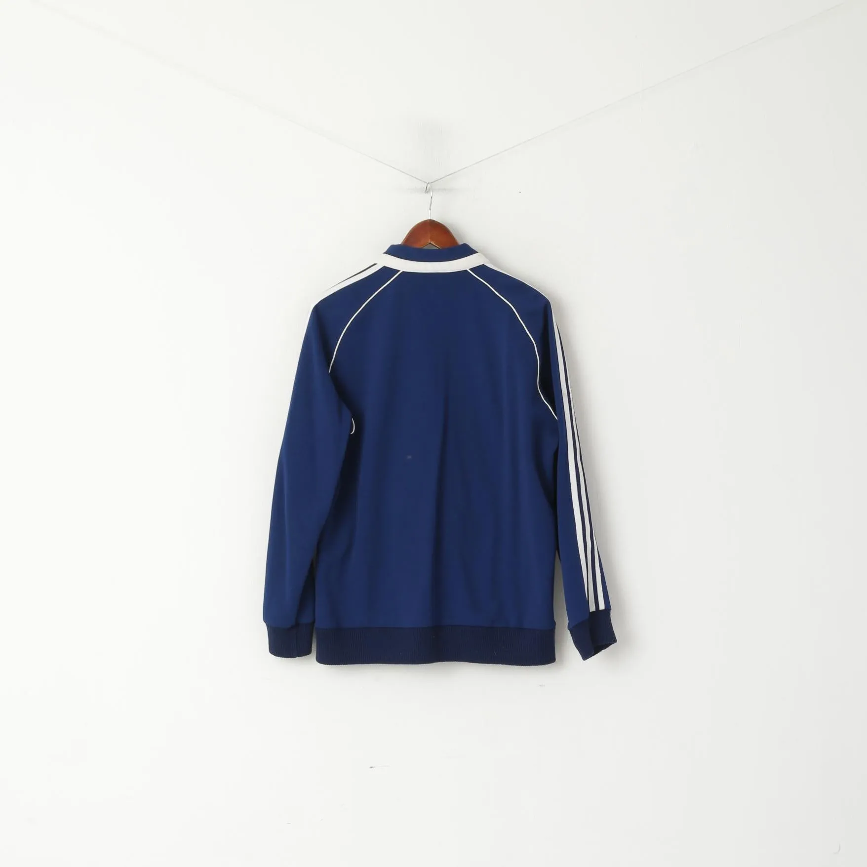 Adidas Real Vintage 70s Beckenbauer Men 52 L Track Jacket Navy Tracksuit Finland Top