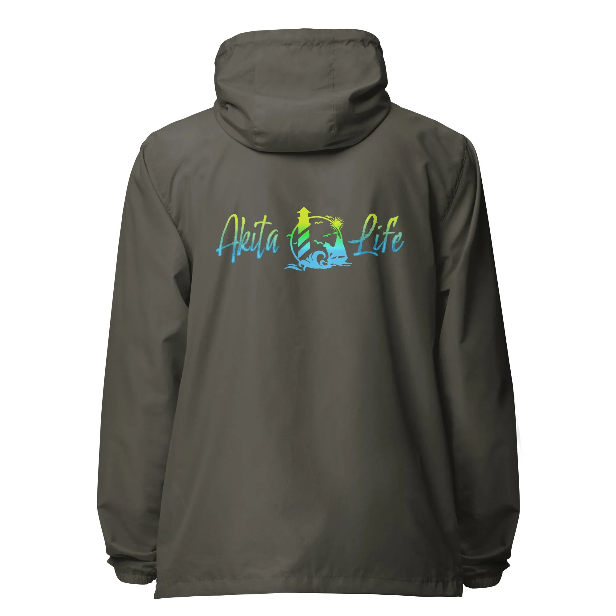 Akita Life YellowBlue Unisex lightweight zip up windbreaker