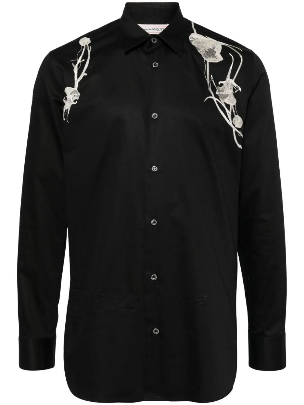 ALEXANDER MCQUEEN Floral Harness Detail Cotton Shirt