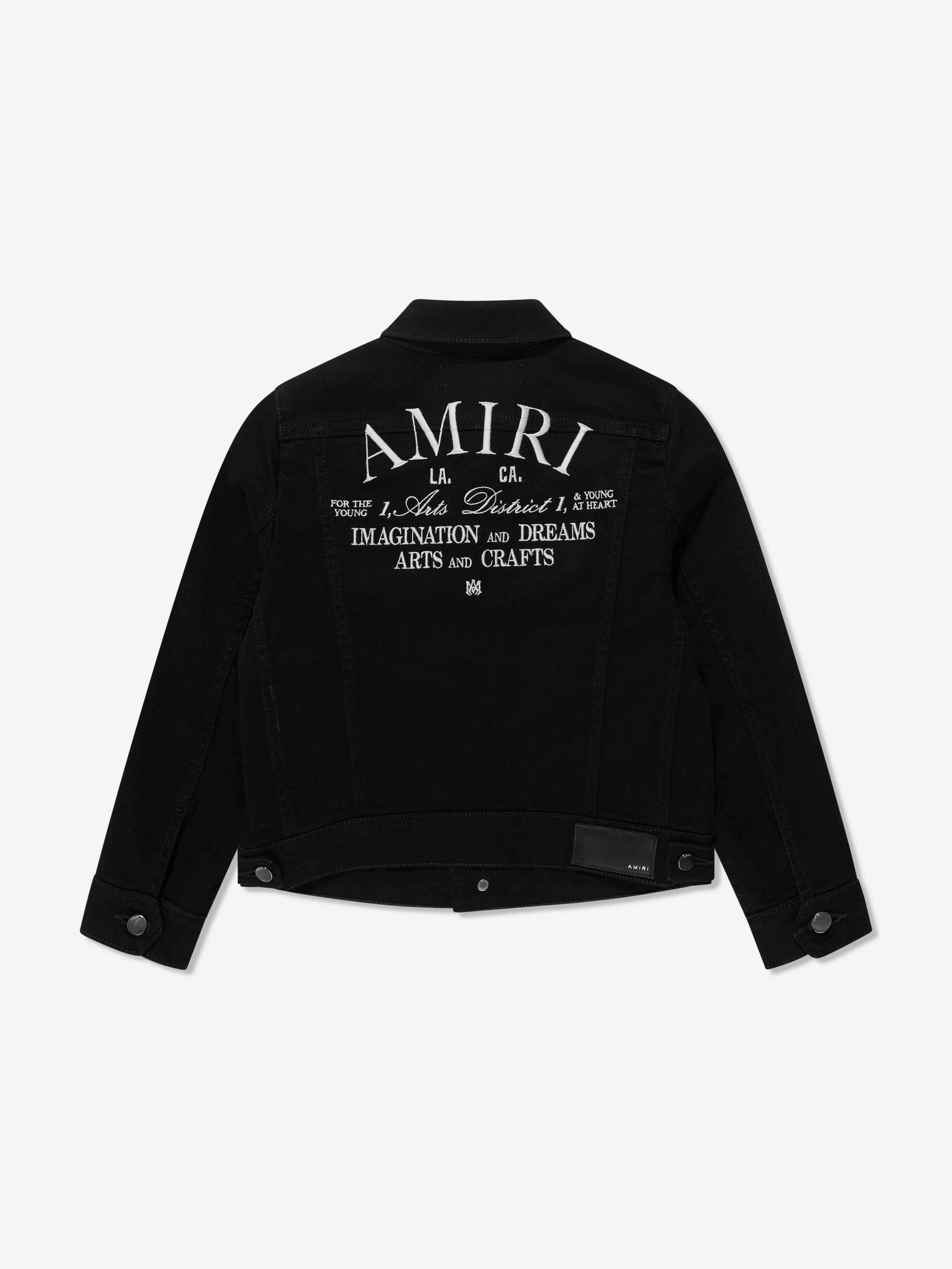 Amiri Kids Arts District Trucker Jacket in Black