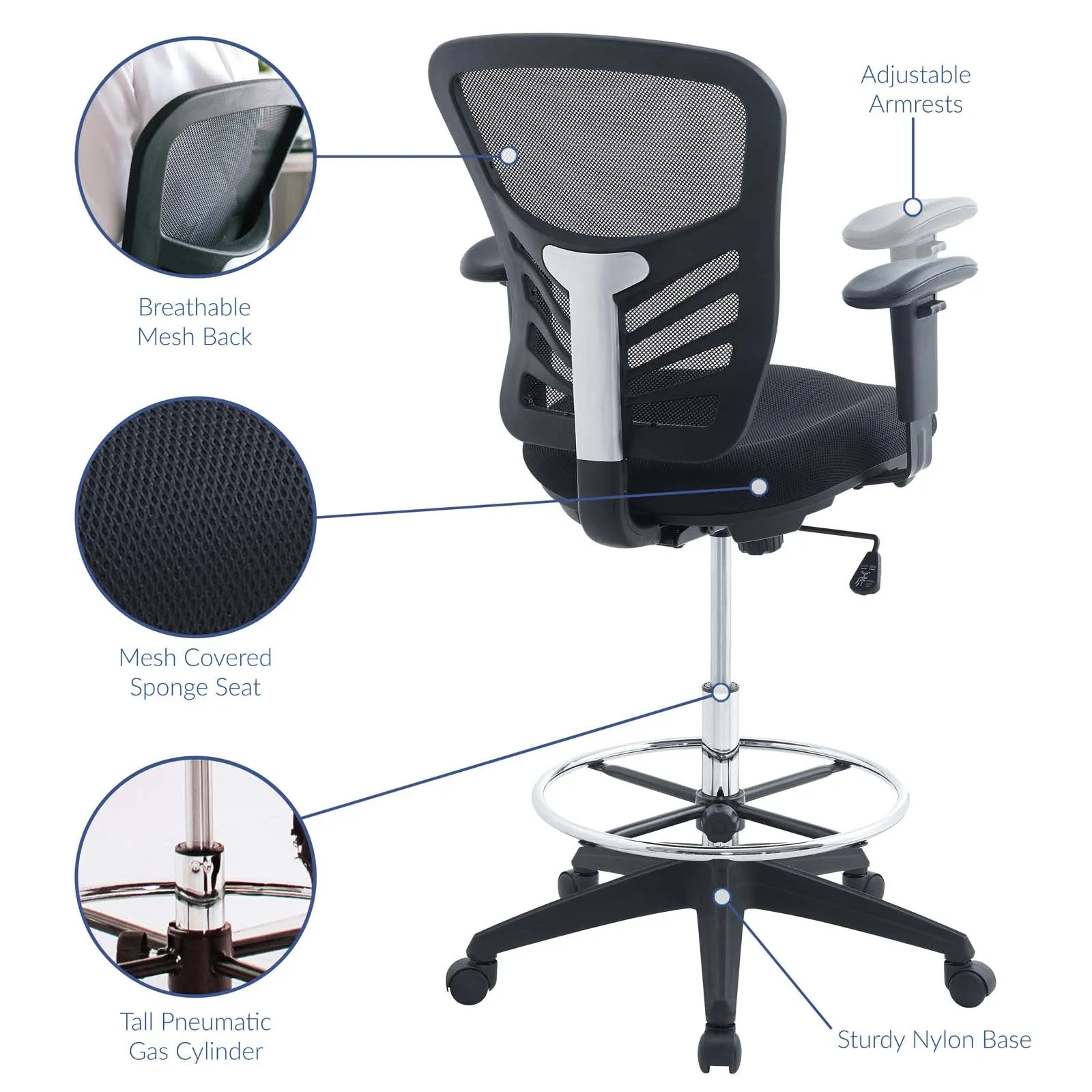 Articulate Drafting Chair by Modway