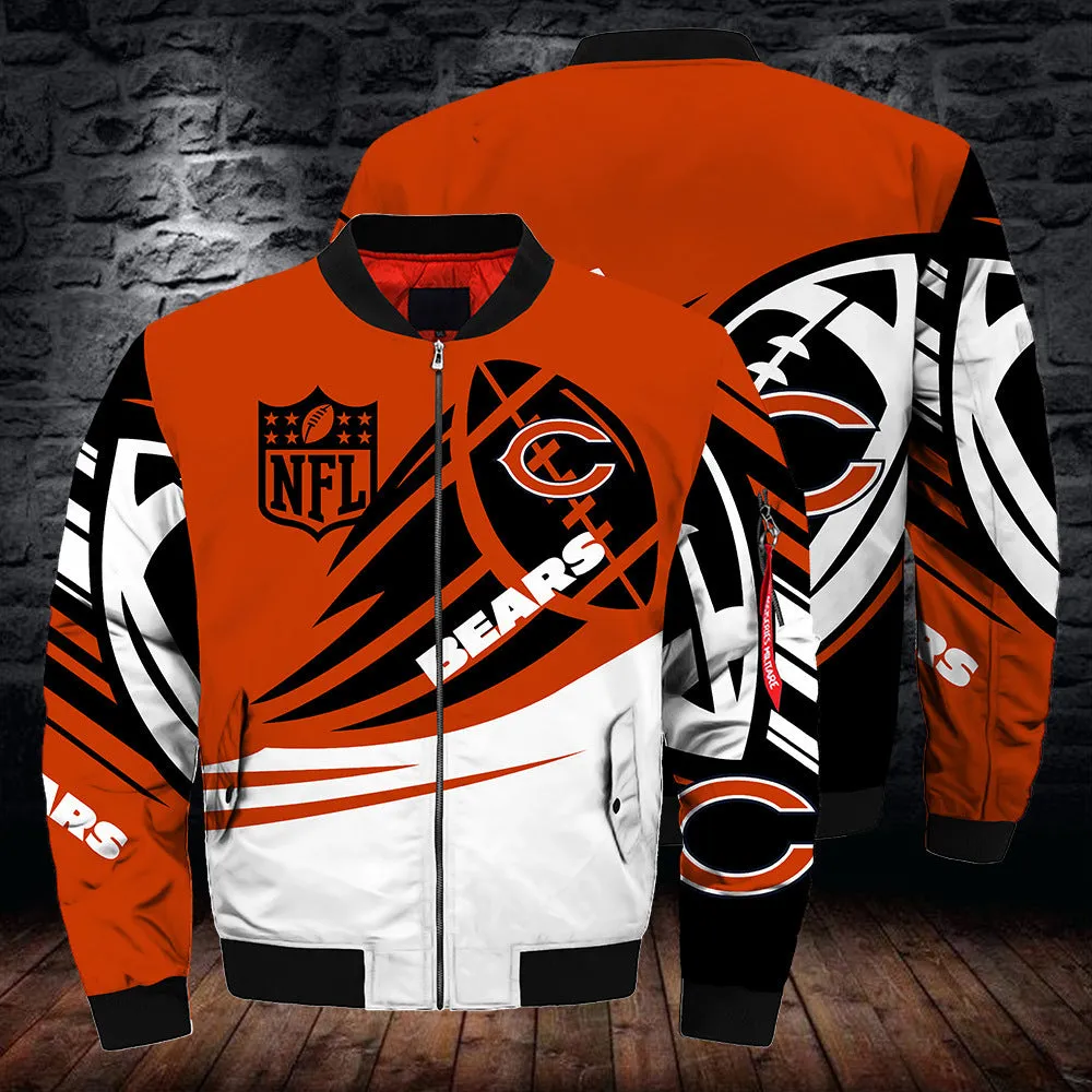 Bears Football Team Men Bomber Jacket