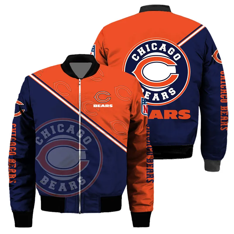 Bears Football Team Men Bomber Jacket