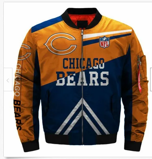 Bears Football Team Men Bomber Jacket