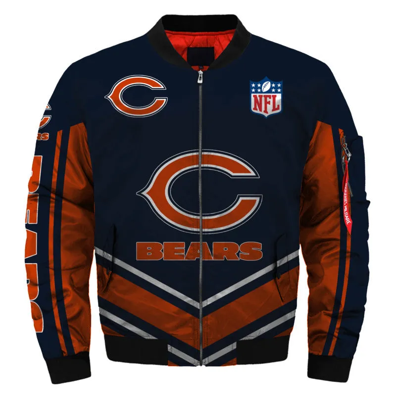 Bears Football Team Men Bomber Jacket