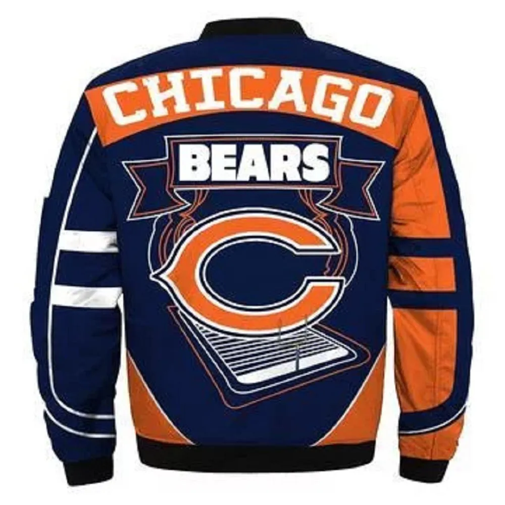 Bears Football Team Men Bomber Jacket