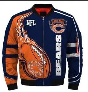 Bears Football Team Men Bomber Jacket