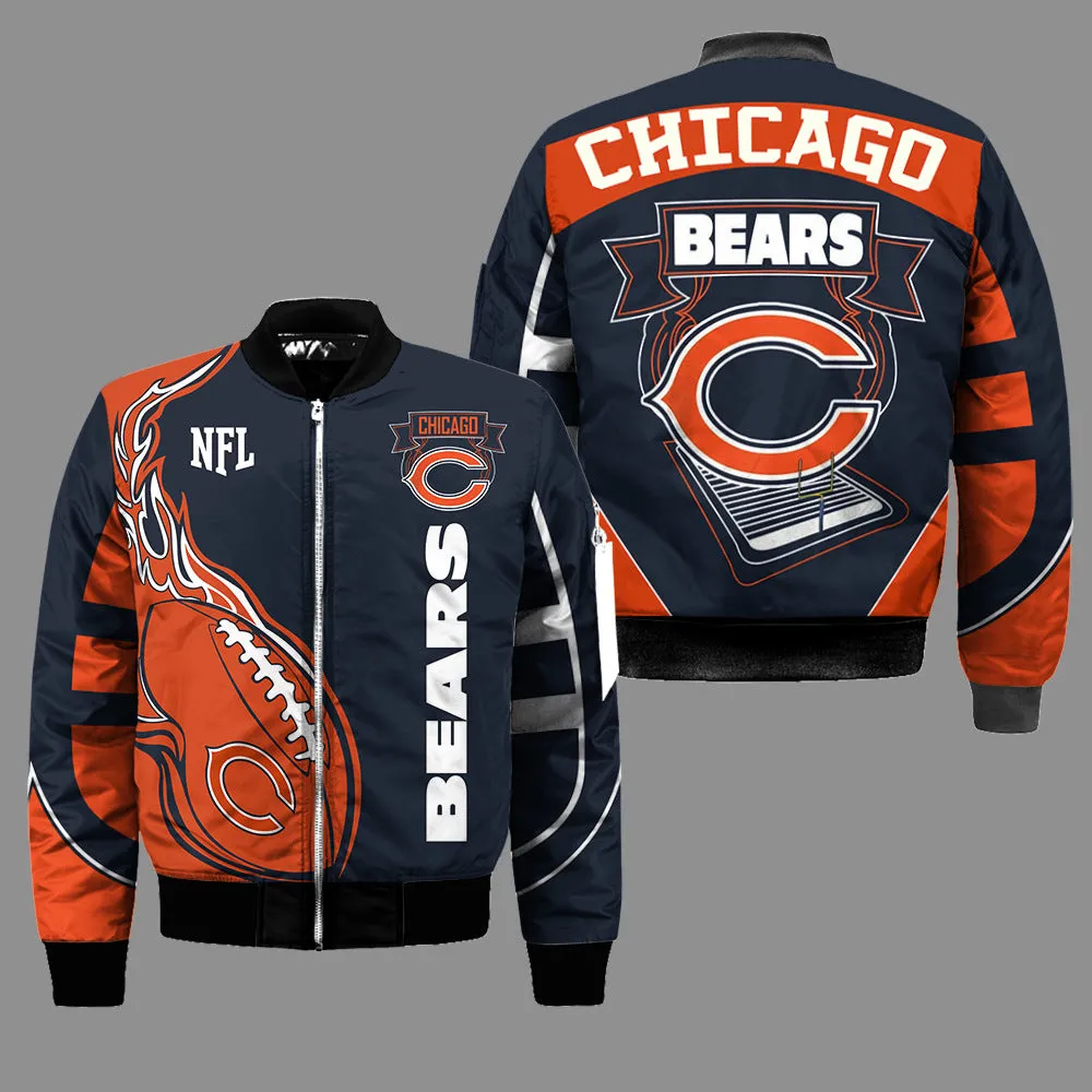 Bears Football Team Men Bomber Jacket