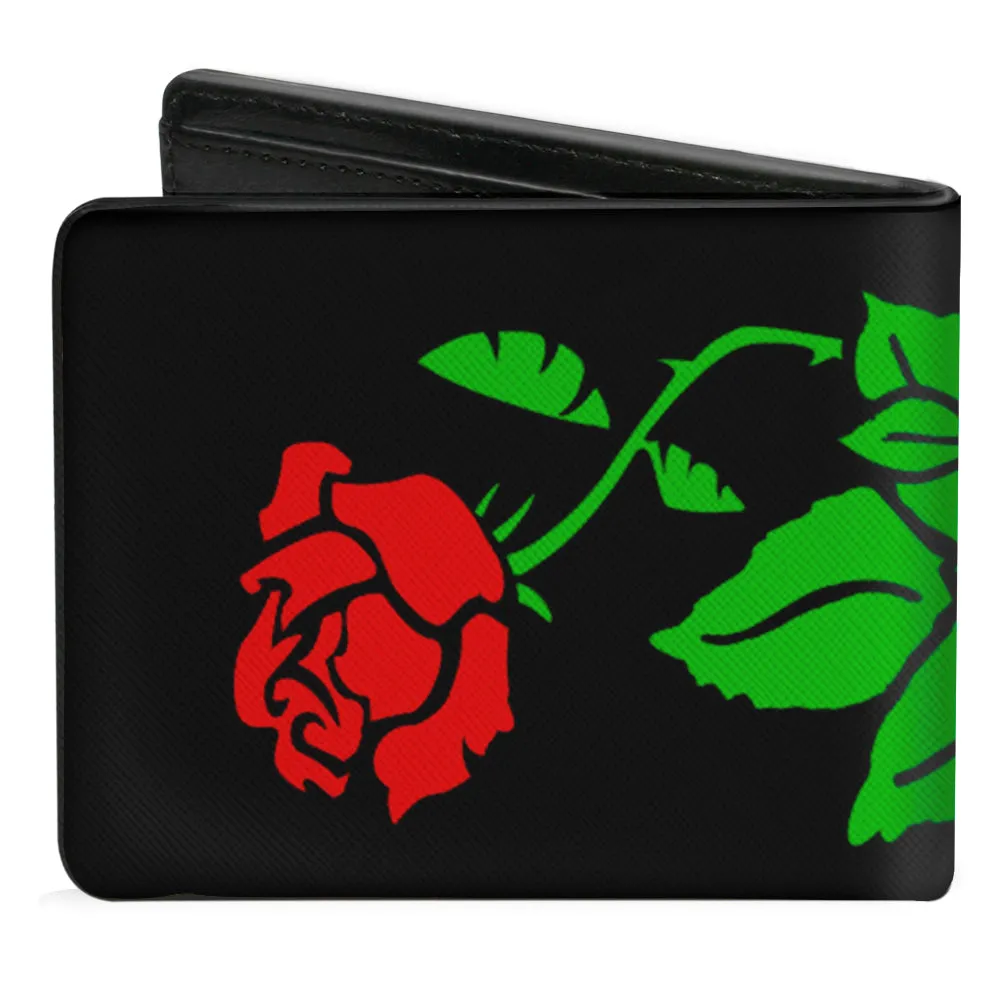 Bi-Fold Wallet - Sugar Skull w Roses & Heart by Buckle-Down