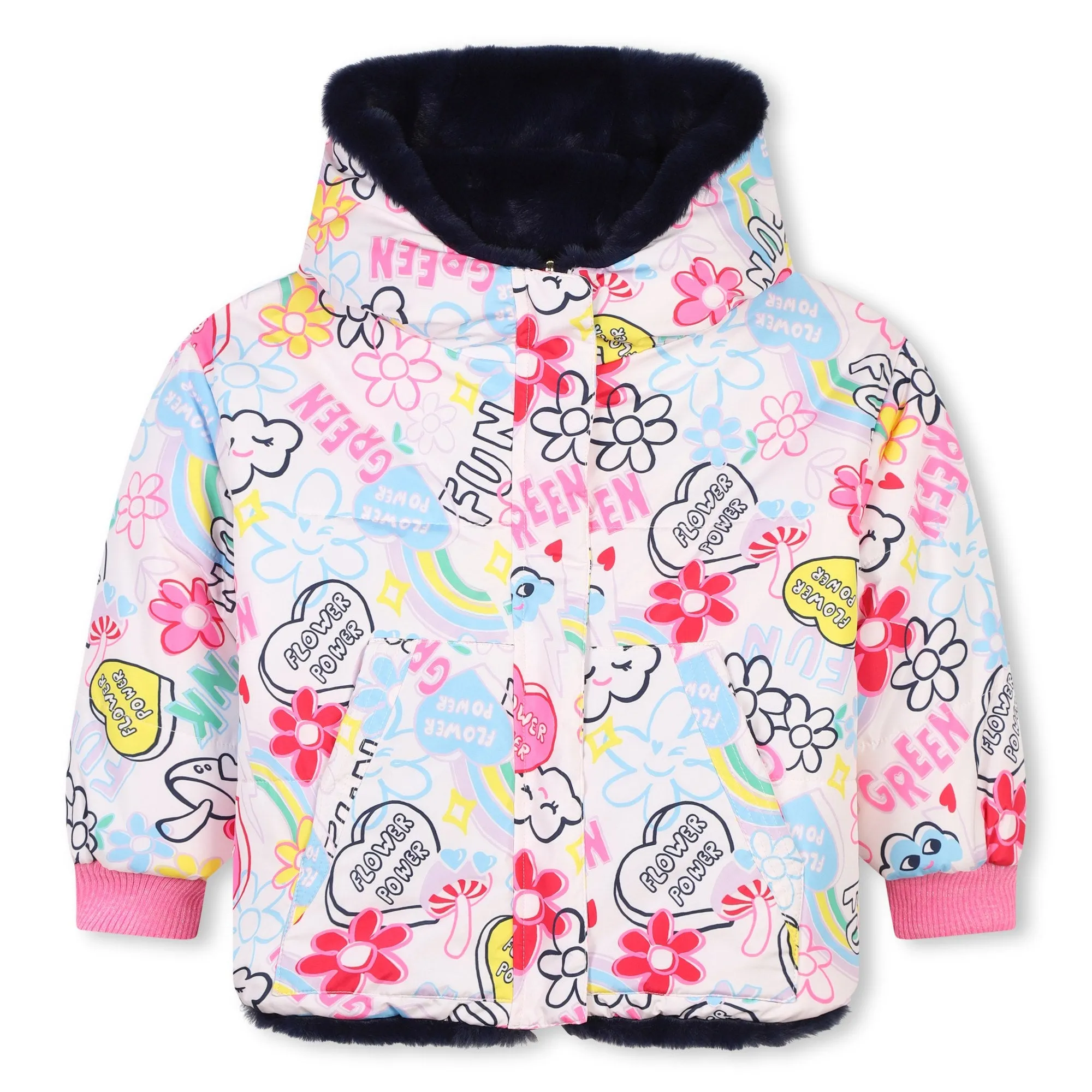 Billieblush Girl Reversible Hooded Puffer