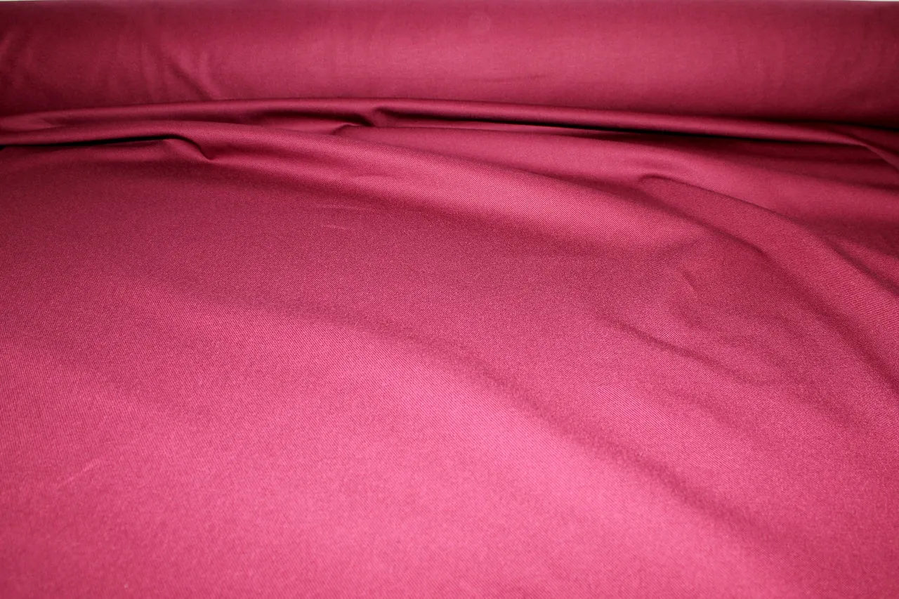 Bottom Weight Cotton Twill - Burgundy