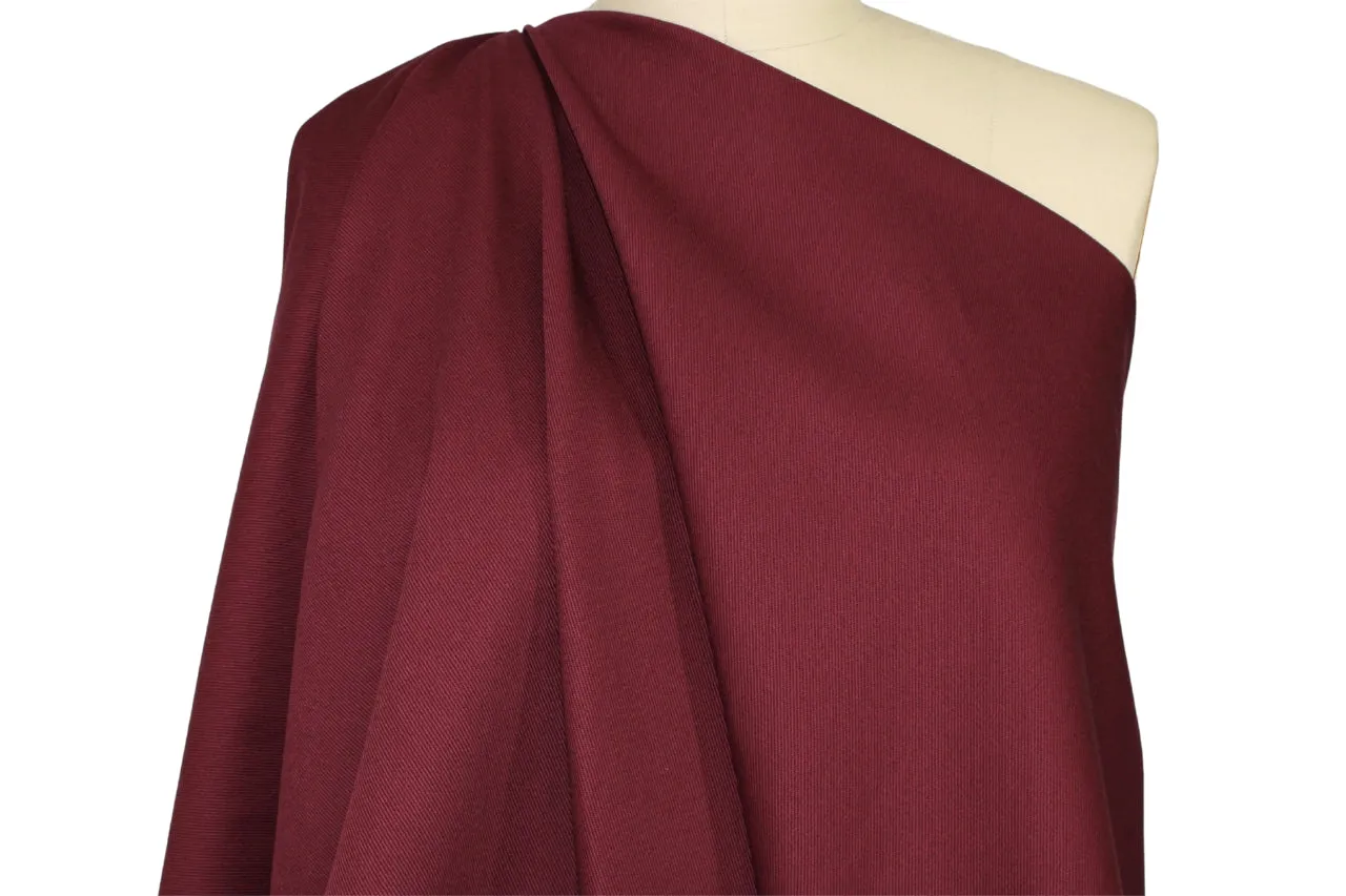 Bottom Weight Cotton Twill - Burgundy