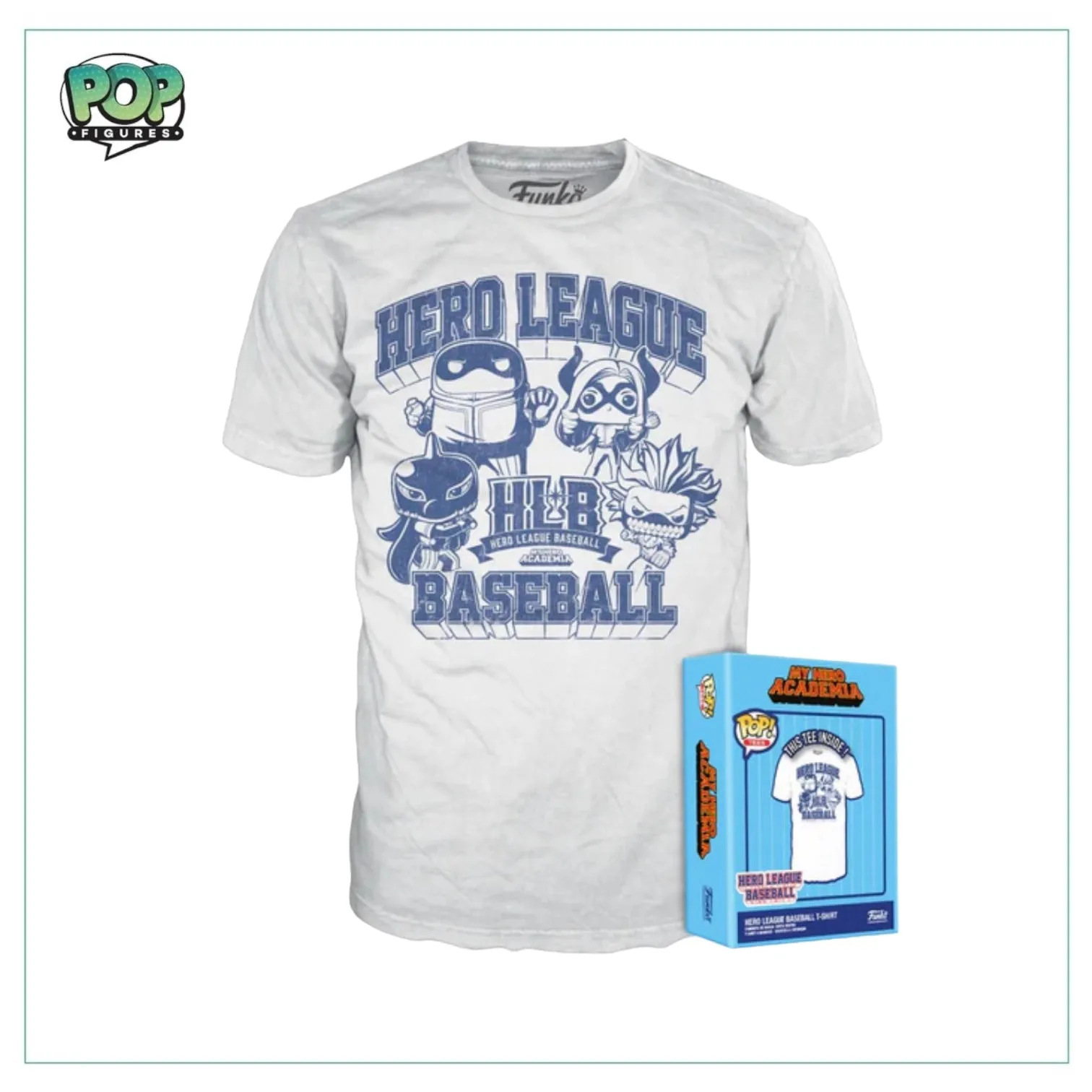 Boxed Tee - Hero League Baseball Funko Tshirt - My Hero Academia