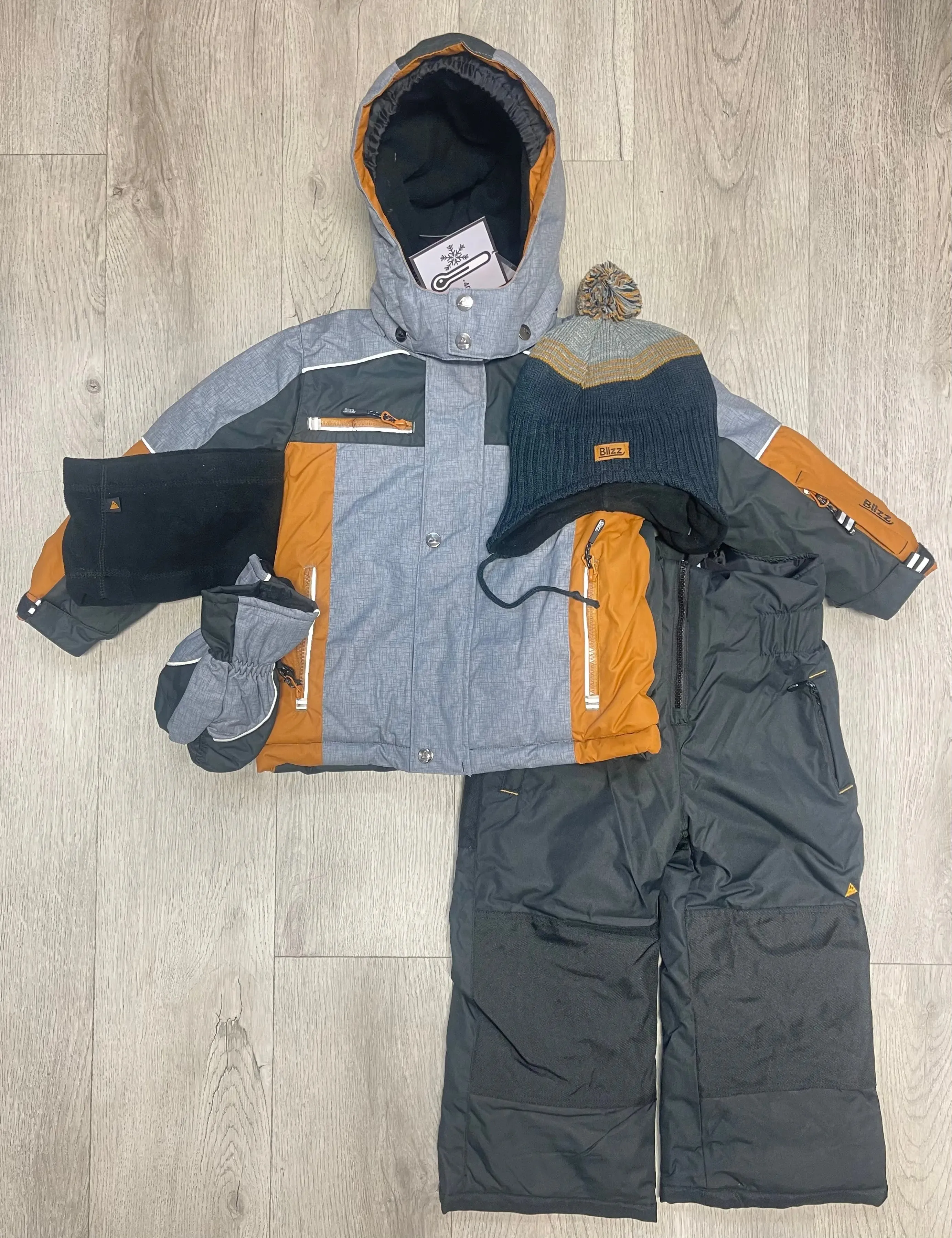 Boys Snowsuit 5 PCS Set - Cathay Spice | Blizz