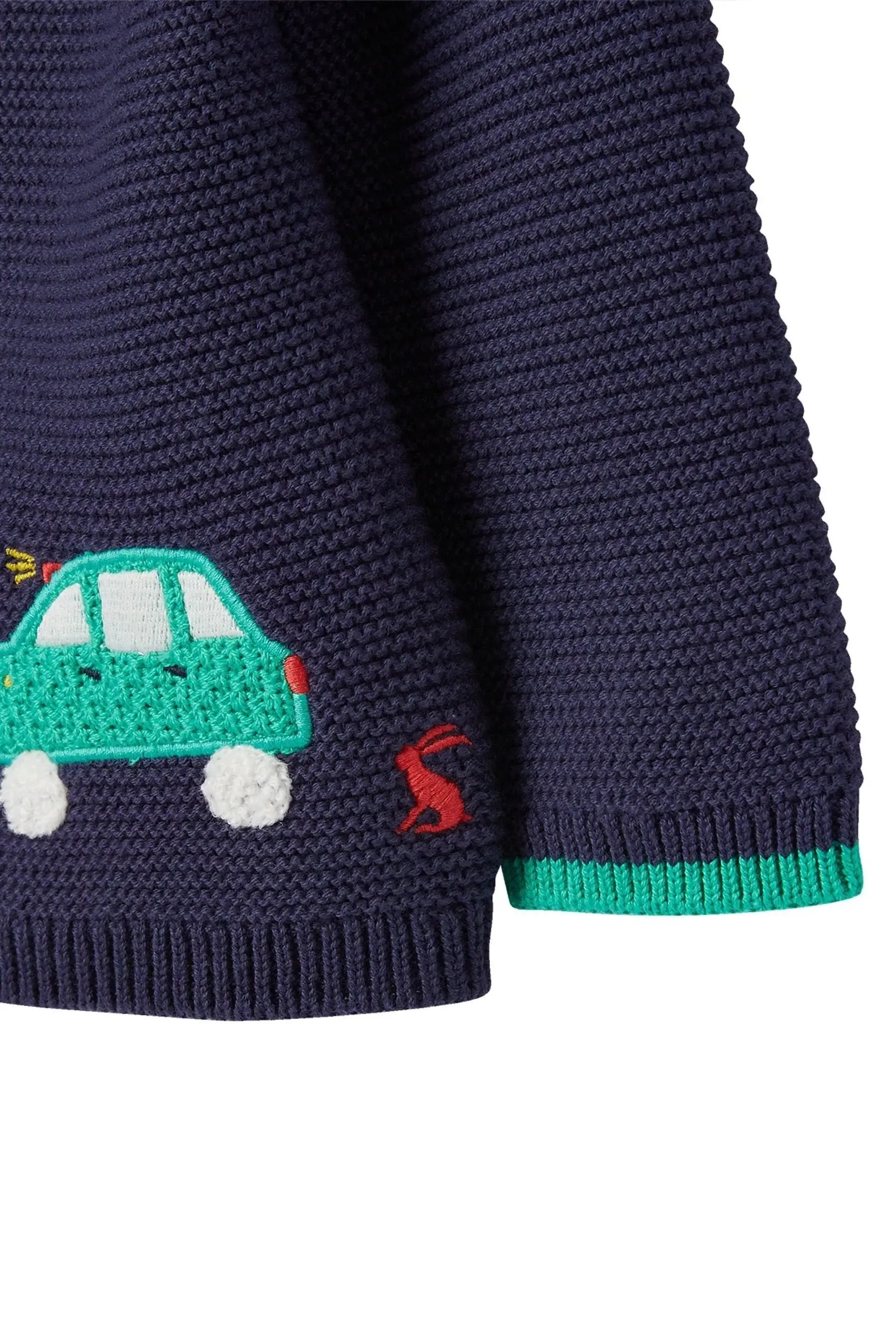 Chamford Blue Cars Hooded Baby Cardigan | Joules