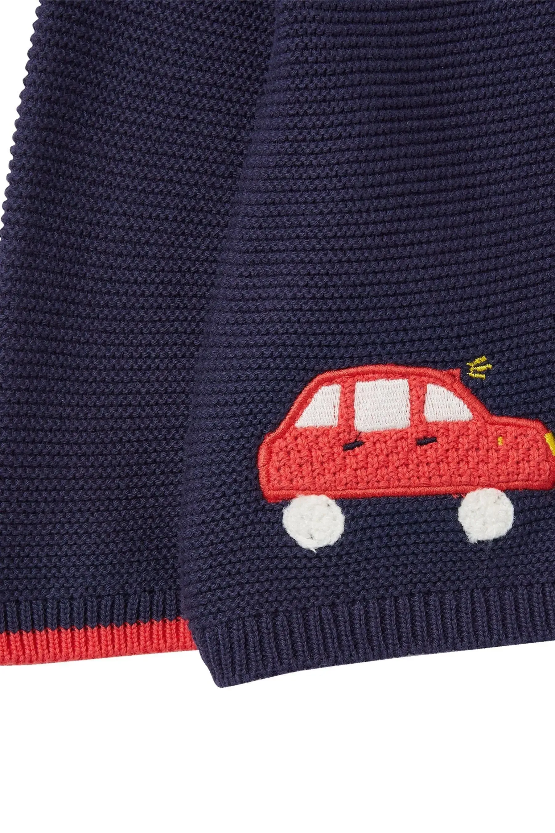 Chamford Blue Cars Hooded Baby Cardigan | Joules