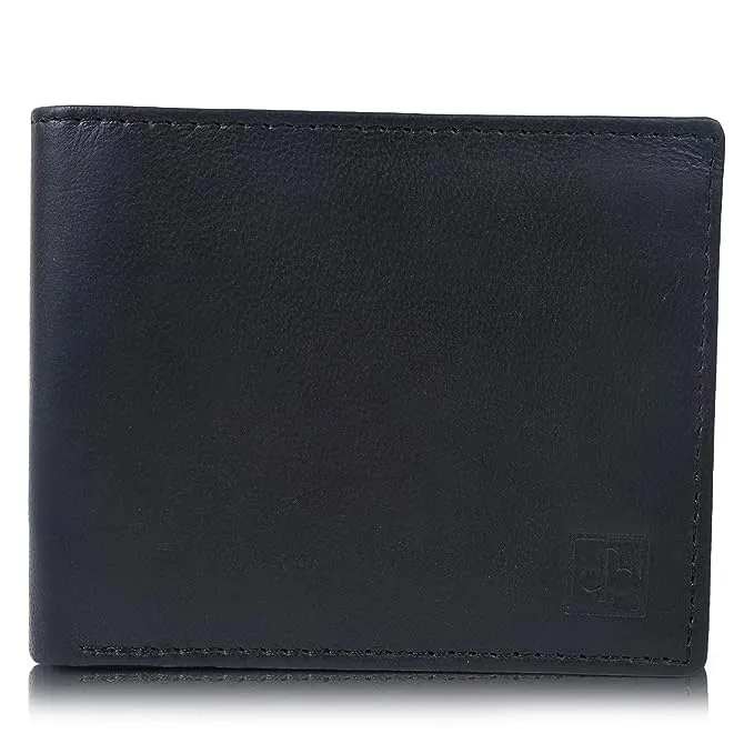 CIMONI Casual Genuine Leather Slim Travel Wallet for Men & Boys [Black]