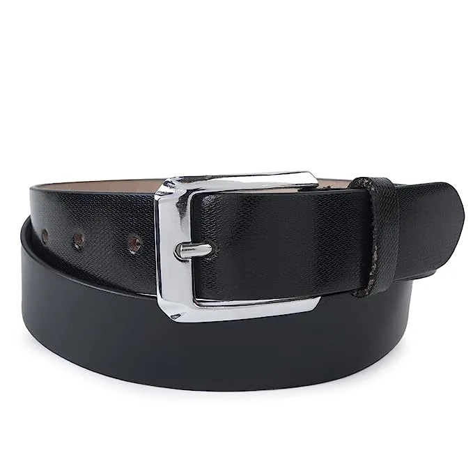 CIMONI Genuine Leather Classic Trendy Design Casual Formal Dailyuse Black Belt For Men (1 Year Gurantee)