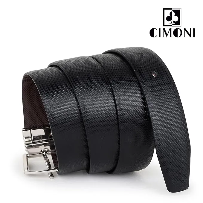 CIMONI® Premium Reversible Vegan Leather Belt for Men