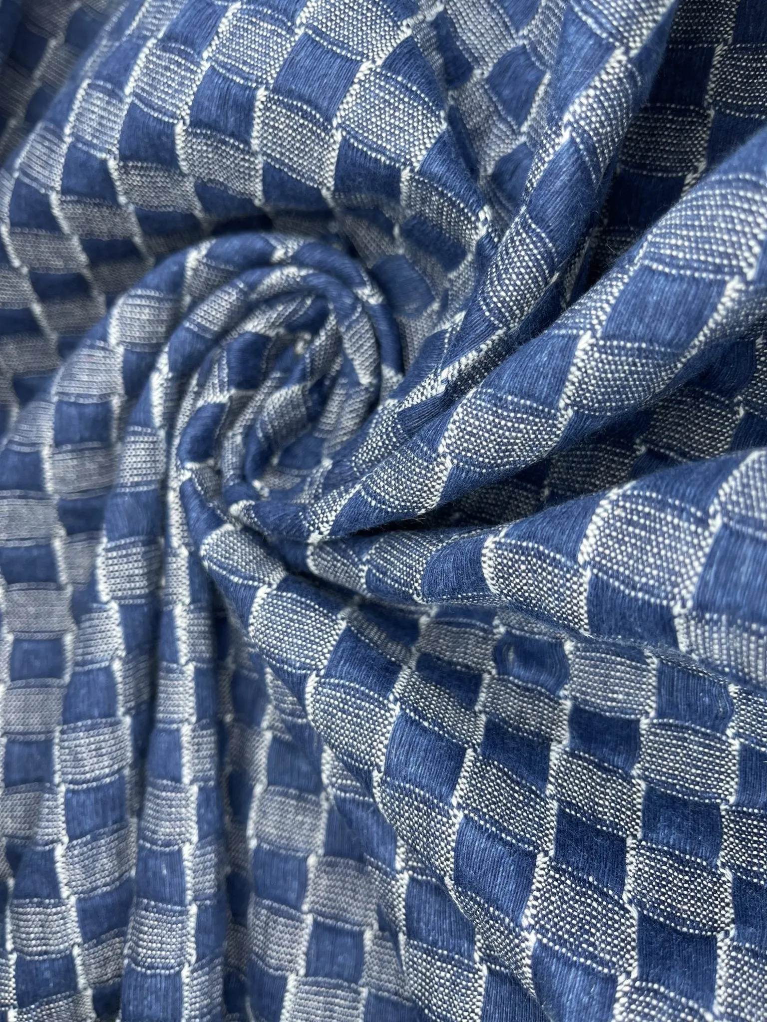 Cotton Denim Jacquard  Fabric