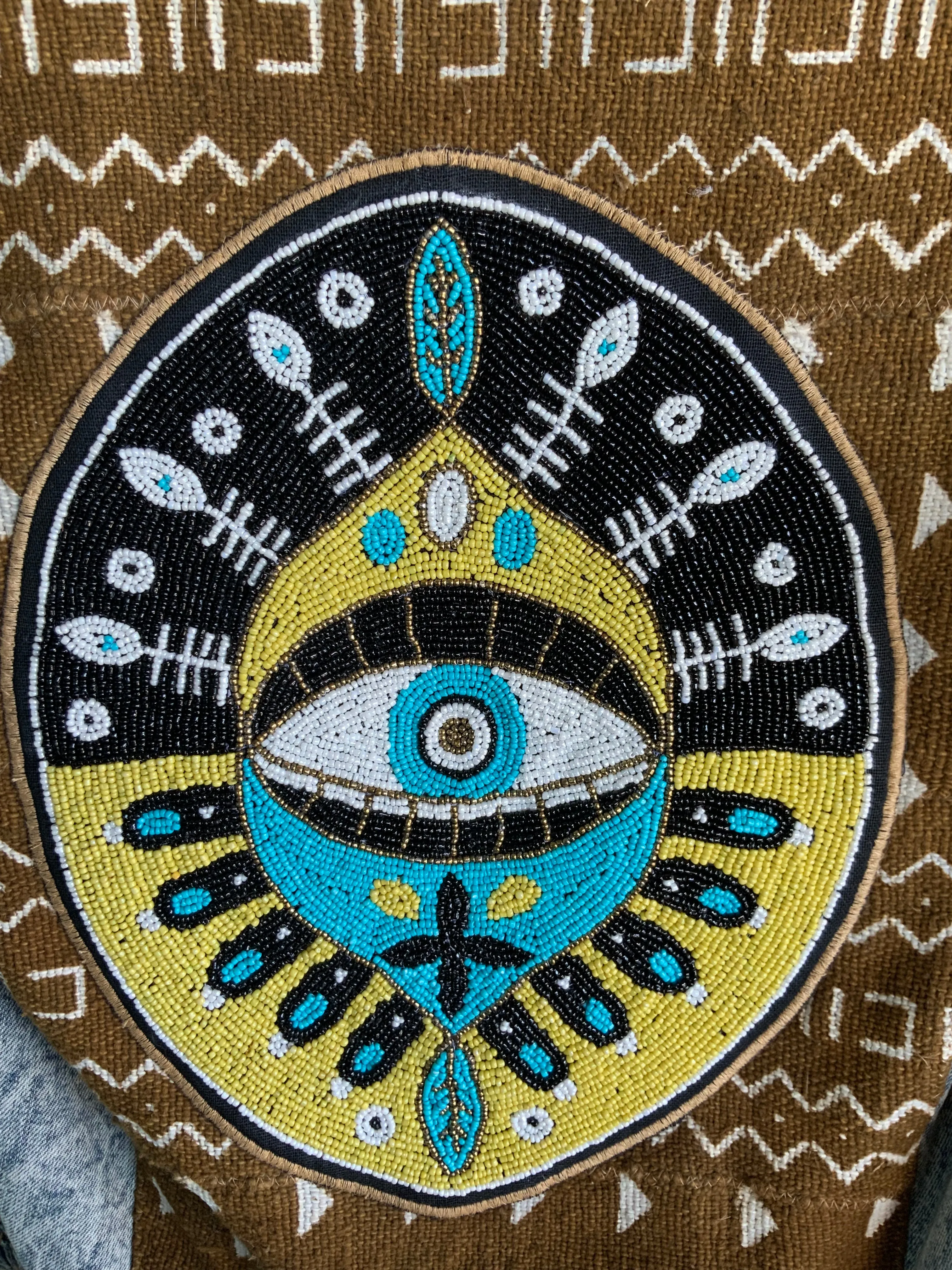 Custom Evil Third Eye Beaded Jacket