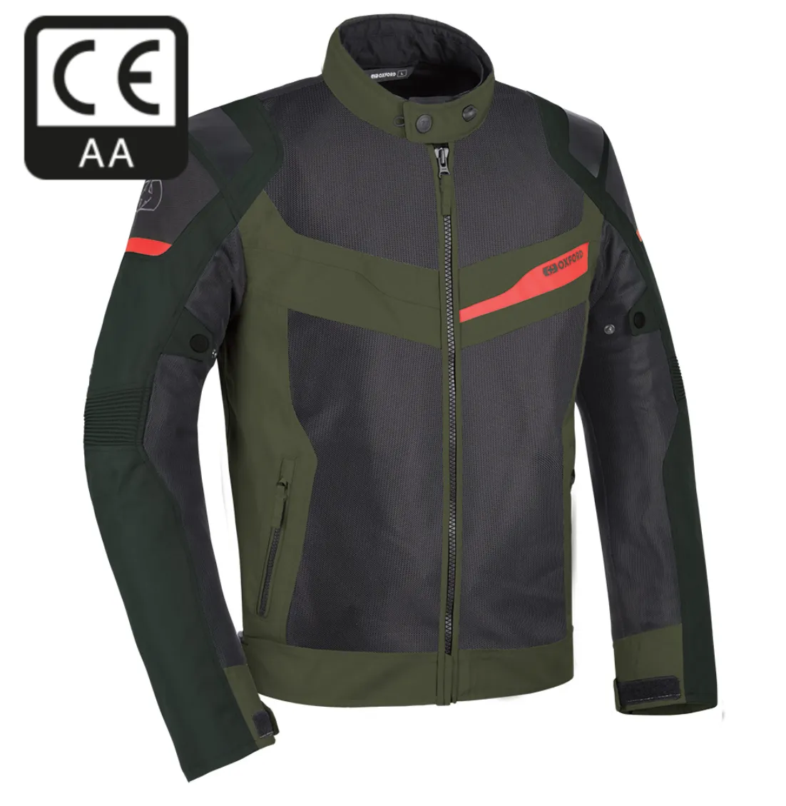 Dakar Waterproof Green Biker Jacket with Elbow & Shoulder Armour by Oxford