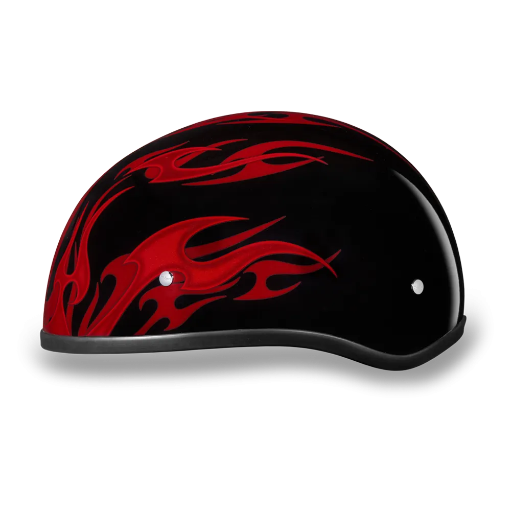 Daytona 1/2 Shell Hemlet - Flames Red