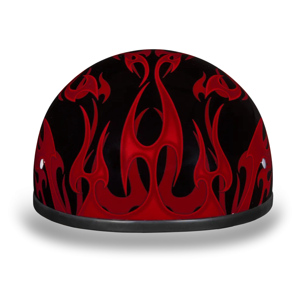 Daytona 1/2 Shell Hemlet - Flames Red