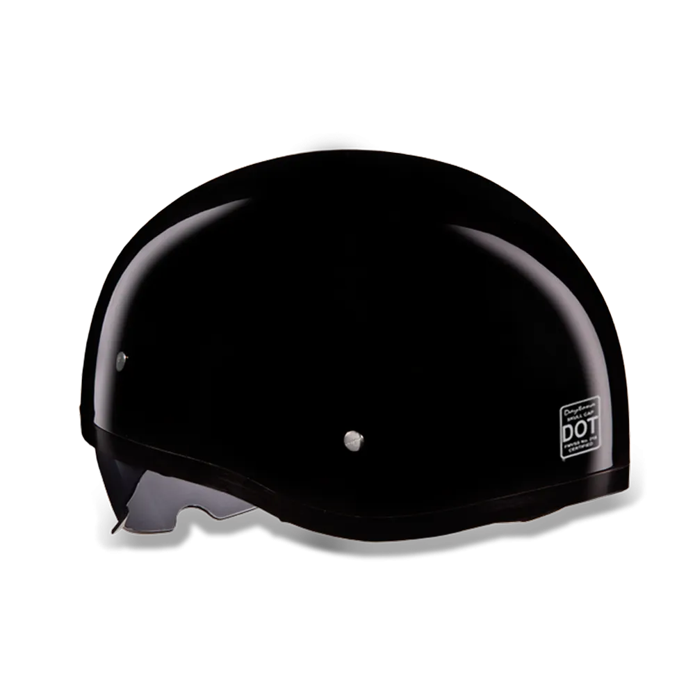 Daytona Skull Cap - Hi Gloass Black - Inner Shield