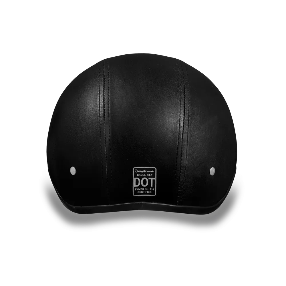 Daytona Skull Cap - Leather - Scoop Visor