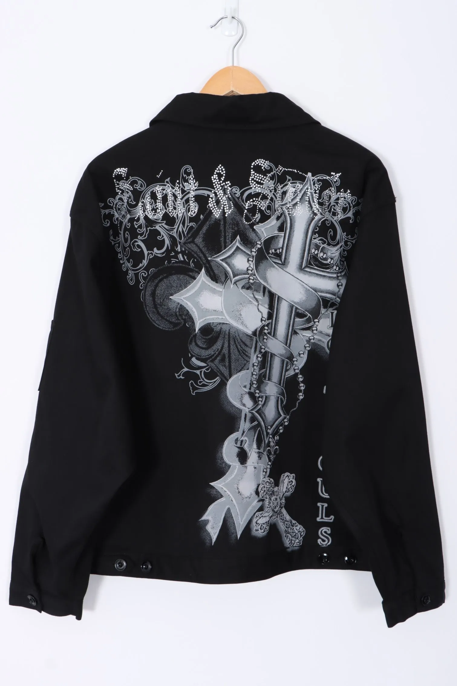 DICKIES Eisenhower Custom 'Saint & Sinner' Y2K Jacket (XXL)