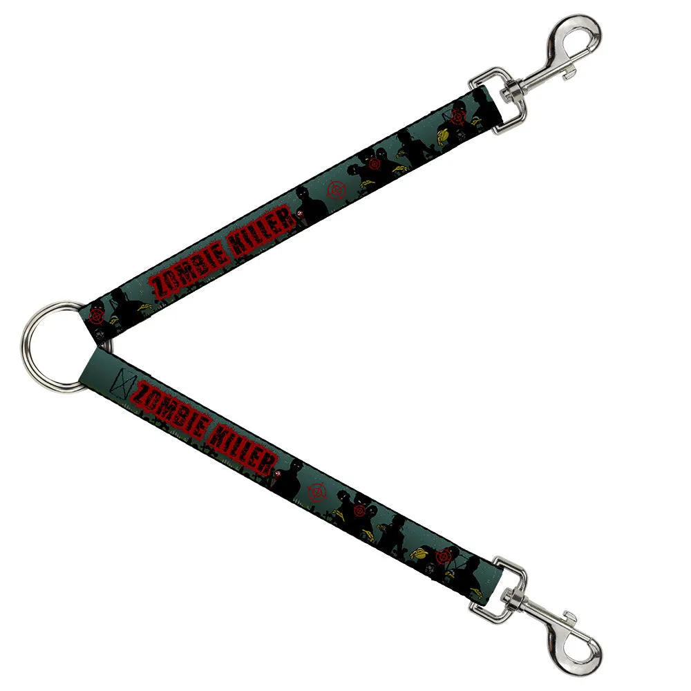 Dog Leash Splitter - ZOMBIE KILLER Zombie March Green/Red/Black by Buckle-Down