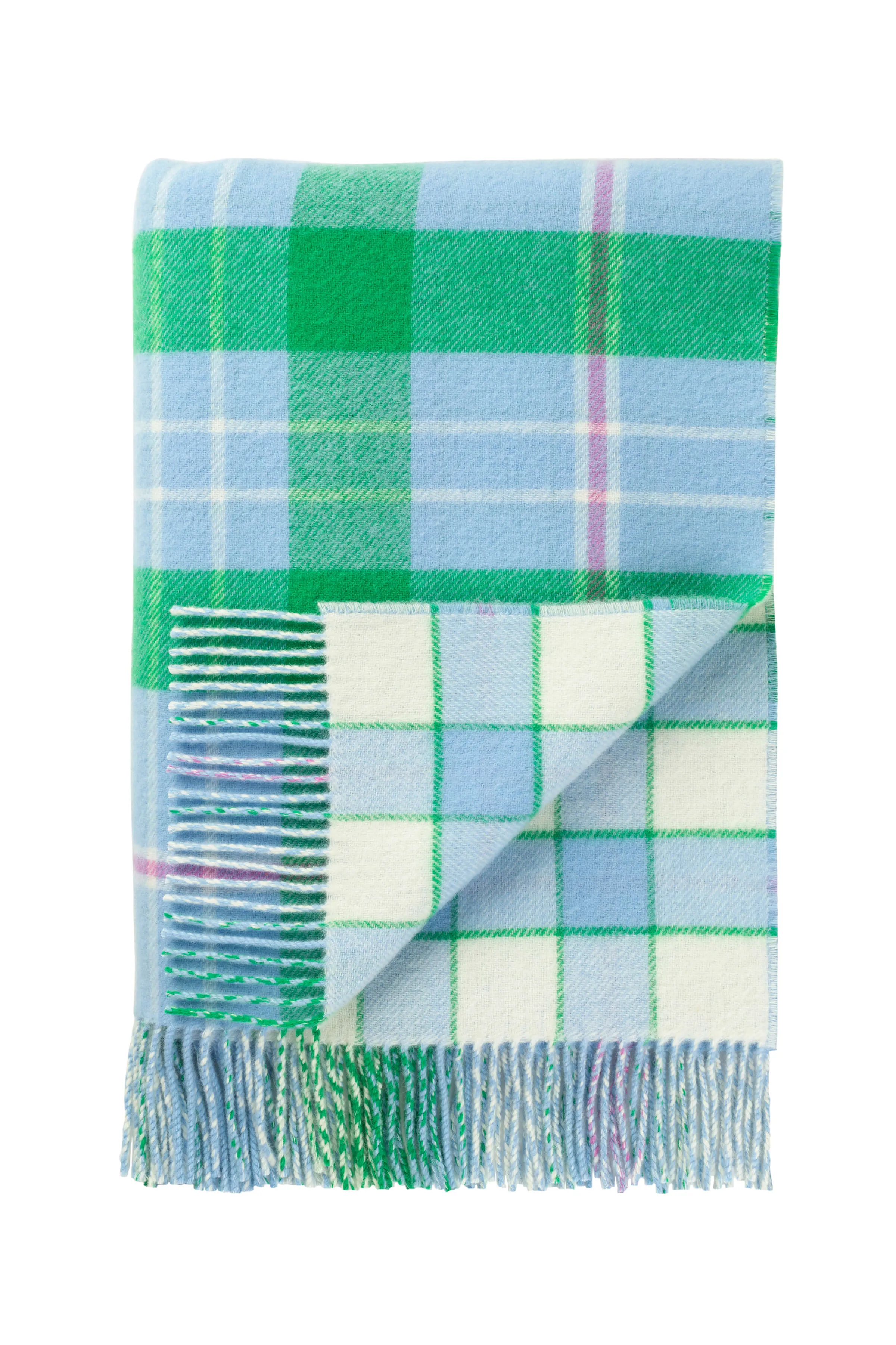 Double Face Check Lambswool Throw