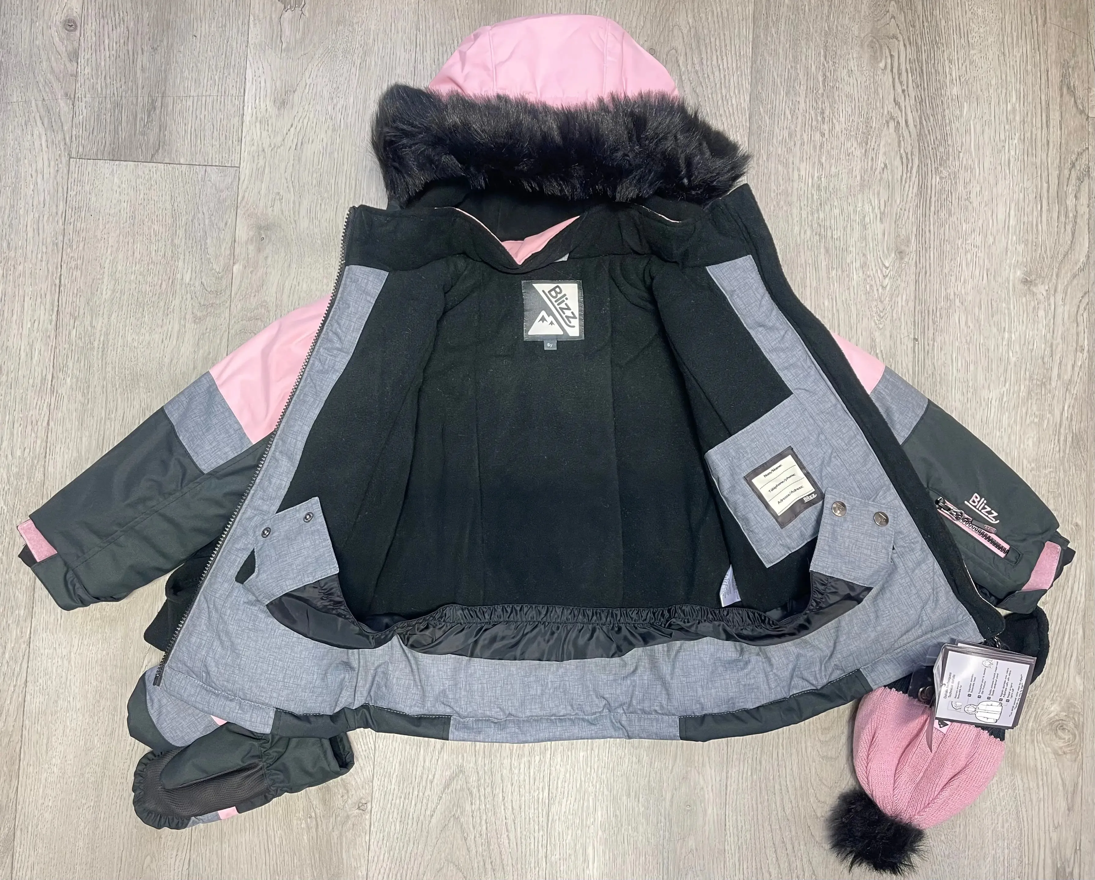 Girls Snowsuit 5 PCS Set - Cameo Pink | Blizz