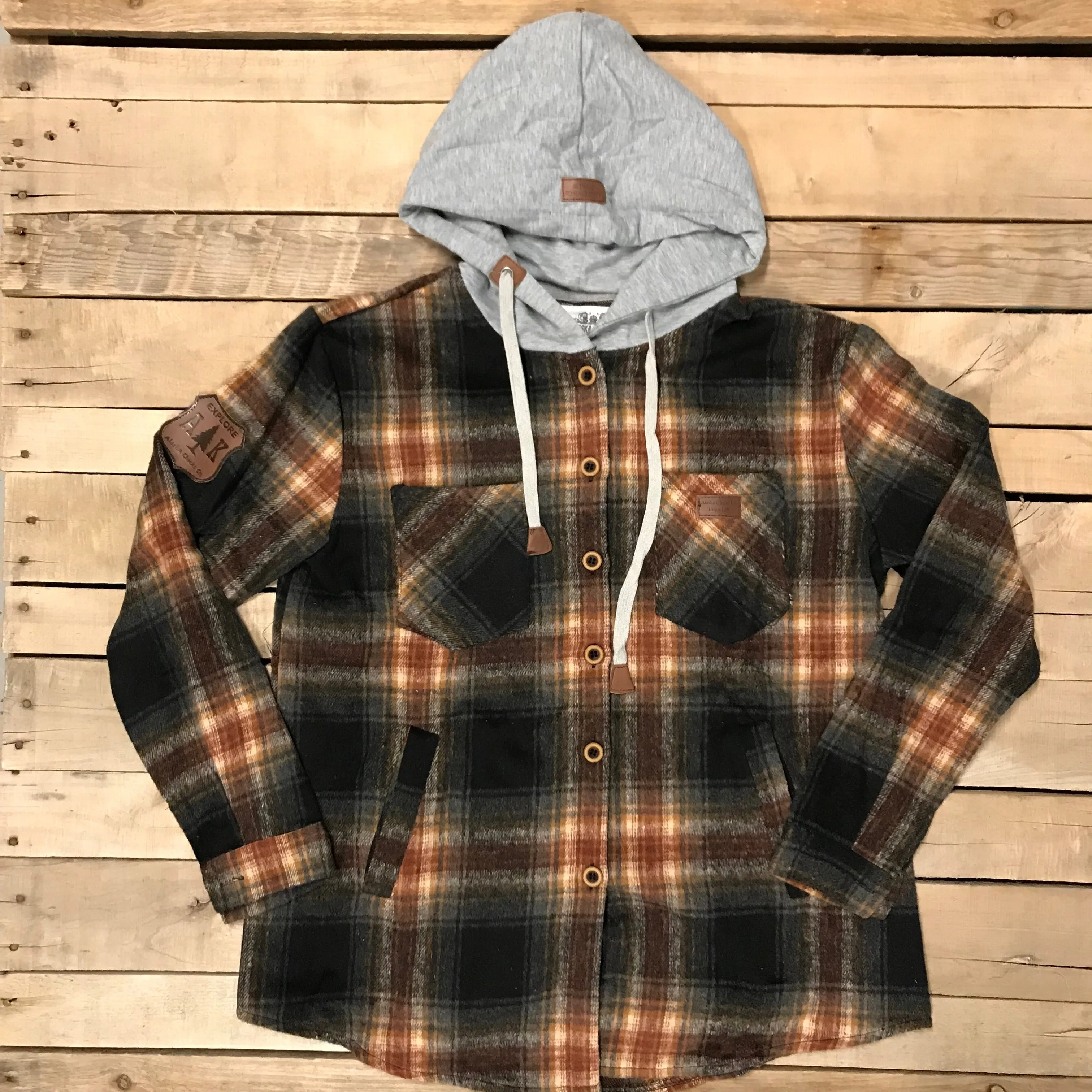 Hooded Flannel Shacket