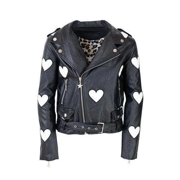 I Heart You Vegan Leather Jacket