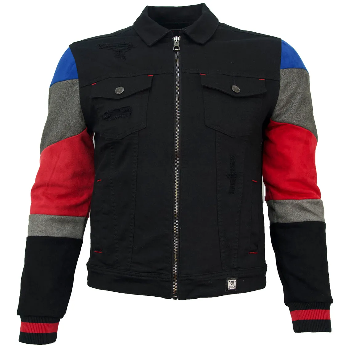 M1010 Makobi Ultra Suede  Denim Jacket - Black