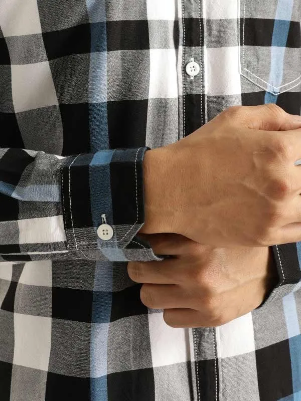 Men Checked Full Sleeve Cotton Shirt