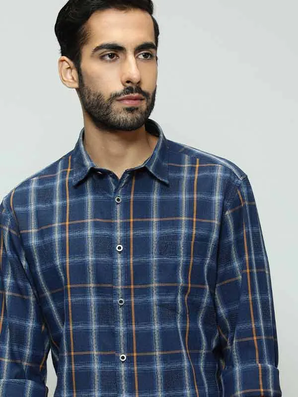 Men Checked Full Sleeve Cotton Shirt