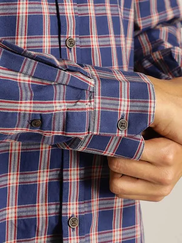 Men Checked Full Sleeve Cotton Shirt