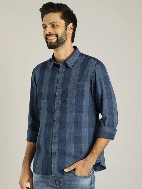 Men Checked Full Sleeve Cotton Shirt