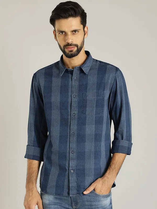 Men Checked Full Sleeve Cotton Shirt