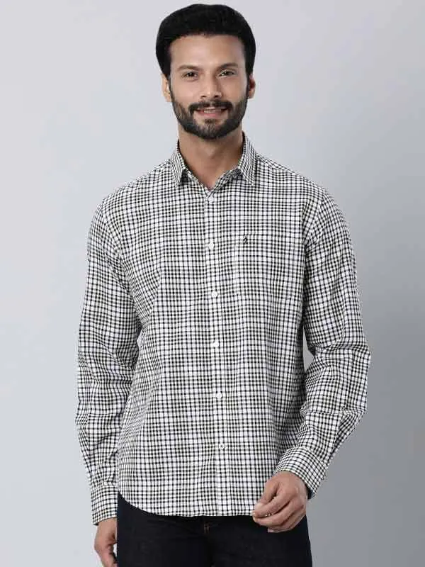 Men Checked Full Sleeve Cotton Shirt